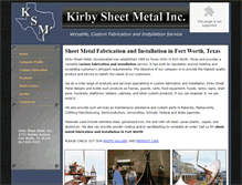 Tablet Screenshot of kirbysheetmetal.com